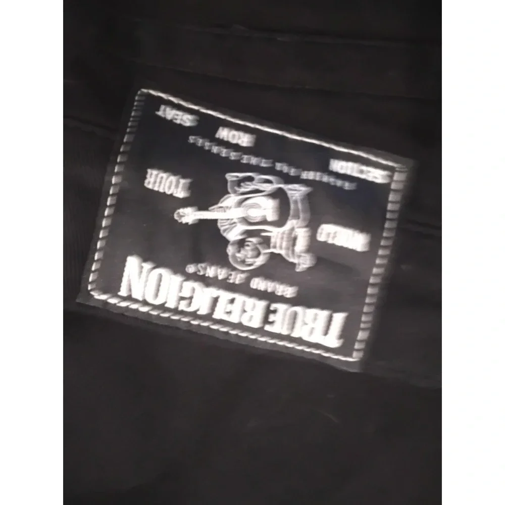 True Religion Ricky Relaxed Straight Black Jeans Mens‎ 28x34 New NWT